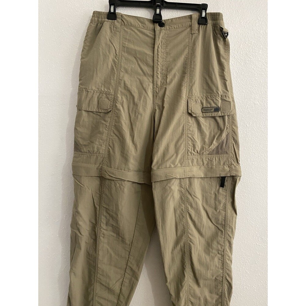 Magellan Convertible Pants Men’s L Zip Off Outdoor Fishing Shorts Beige H30